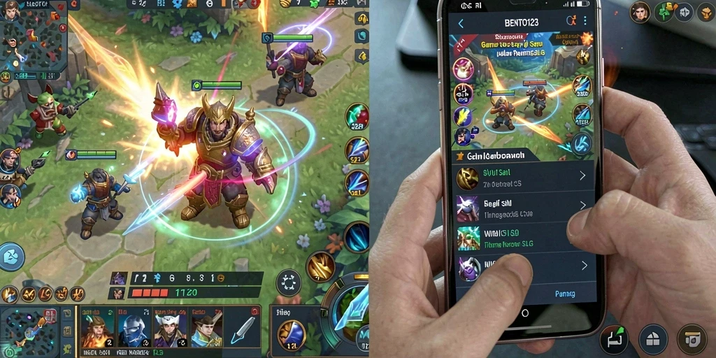 Screenshot gameplay menampilkan pertempuran seru di BENTO123.