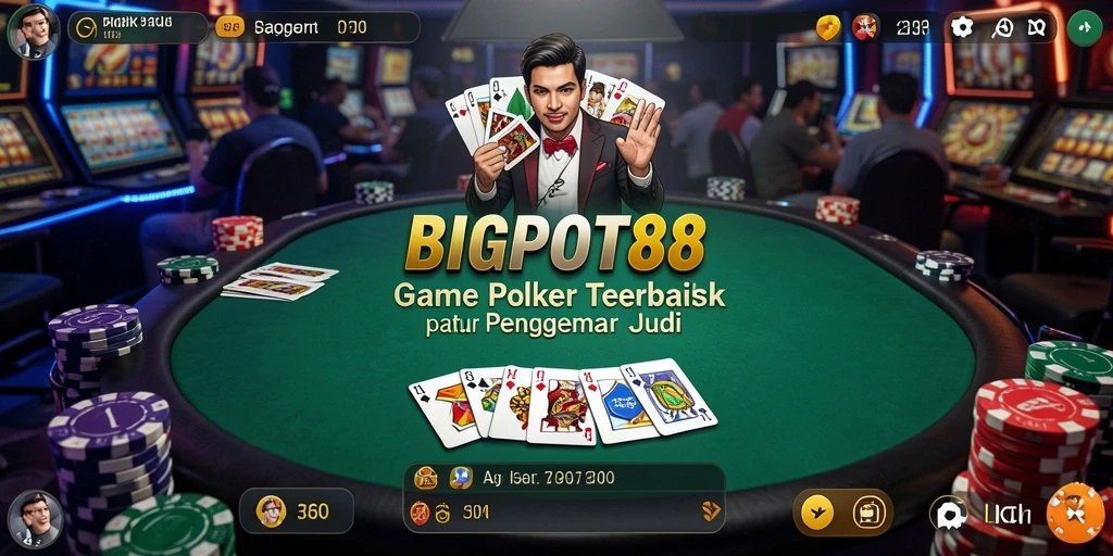 Screenshot gameplay Poker di BIGPOT88 yang menarik dan seru.