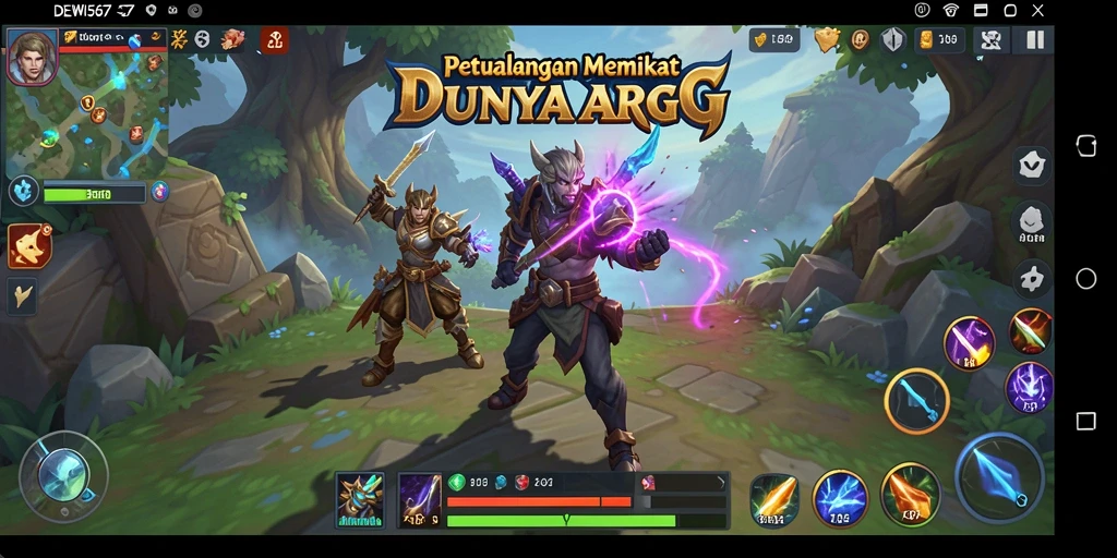 Tampilan gameplay DEWI567 yang penuh aksi dan petualangan.
