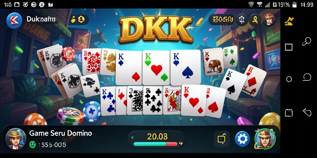 Screenshot DKK menampilkan momen seru selama permainan domino.