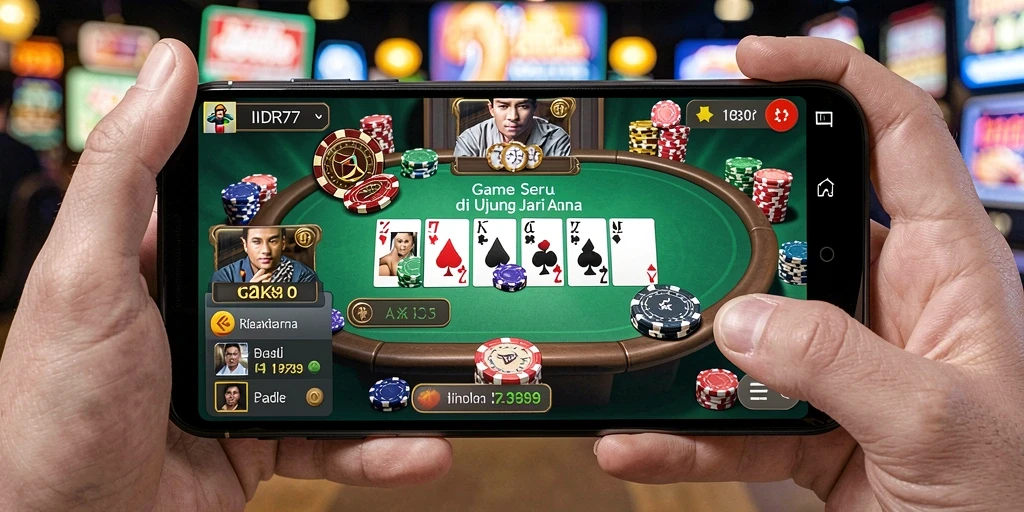 Tampilan gameplay seru IDR77 dengan fitur Poker yang menarik.