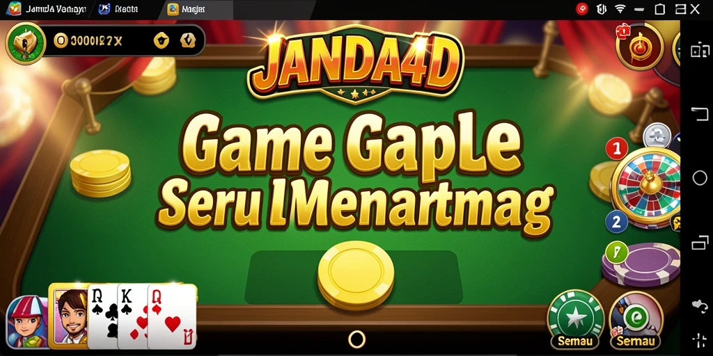 Screenshot gameplay JANDA4D menunjukkan keseruan bermain Gaple.