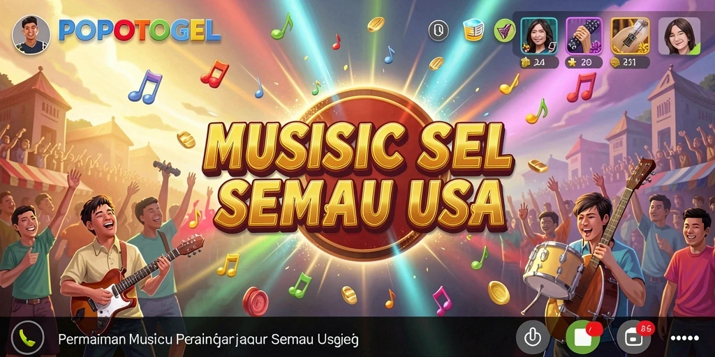 Tampilan gameplay POPOTOGEL yang menarik dengan berbagai lagu.