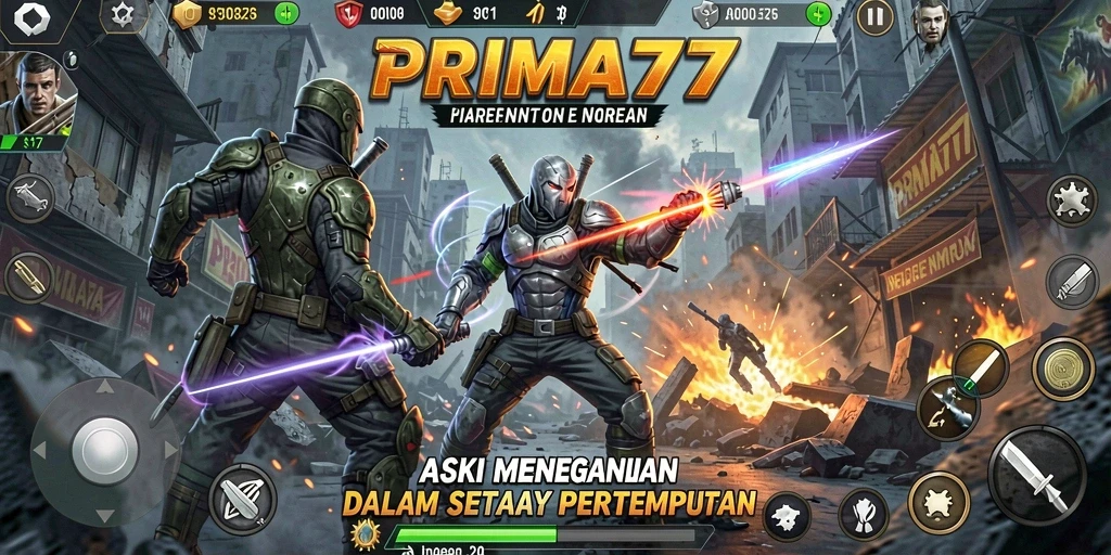 Tampilan aksi mendebarkan dalam permainan PRIMA77 dengan grafis berkualitas tinggi.