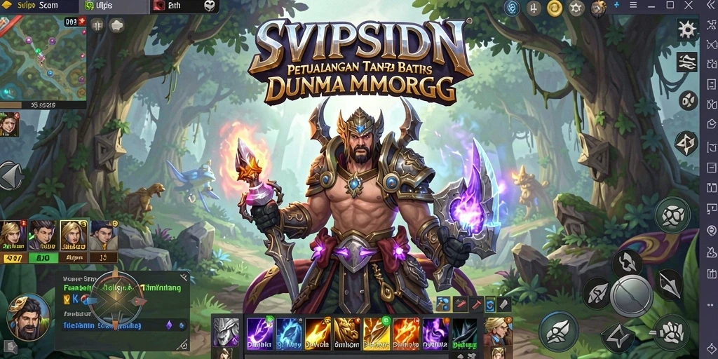 Screenshot utama <strong>SVIPSIDN</strong> menunjukkan pertempuran epik di dunia MMORPG.